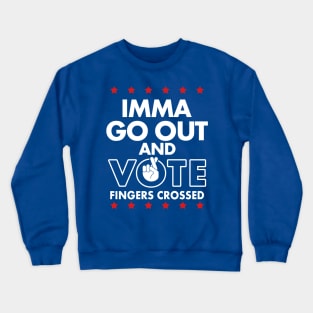 Presidential Election 2024 Vote Register and Vote Democrat Republican Independent Political Meme Crewneck Sweatshirt